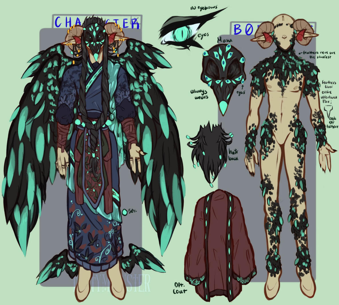 zhenhan, bird deity [OC] | 2024