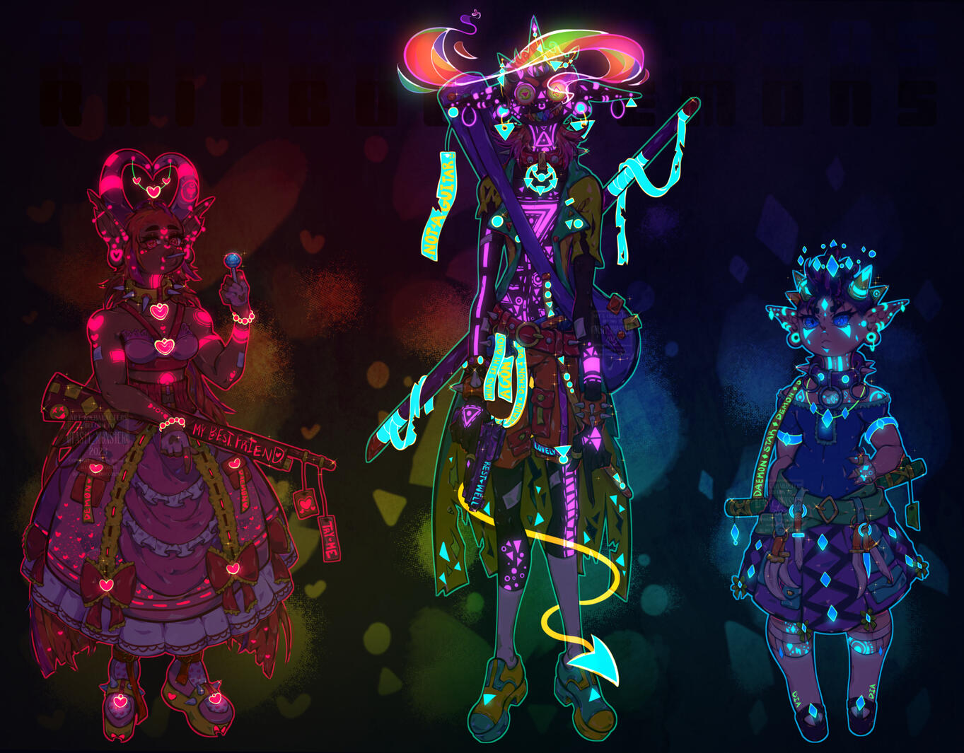 rainbow demons darkmode | 2023